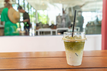 iced matcha green tea milkshake