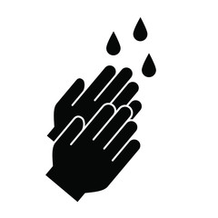 Hand washing, handwashing with soap, alcohol, detergent, anti bacteria and water. Wash your hands to keep clean icons. Flat vector icon. Hygiene sign symbols. Stop coronavirus  (Covid-19) Corona virus