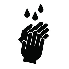 Hand washing, handwashing with soap, alcohol, detergent, anti bacteria and water. Wash your hands to keep clean icons. Flat vector icon. Hygiene sign symbols. Stop coronavirus  (Covid-19) Corona virus