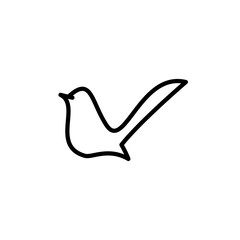Bird line art concept illustration Premium Vector.
