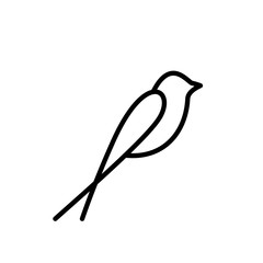 Bird line art concept illustration Premium Vector.
