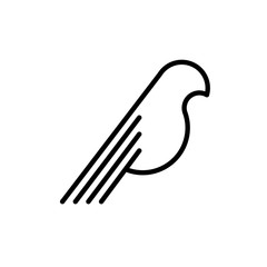 Bird line art concept illustration Premium Vector.
