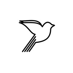 Obraz premium Bird line art concept illustration Premium Vector. 