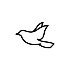 Bird line art concept illustration Premium Vector.
