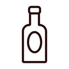beer bottle drink line style icon