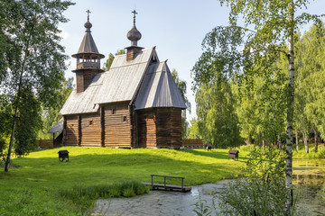 Wooden church , 17th century. Golden ring of Russia. Kostroma, Russia