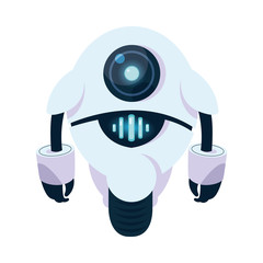 white robot cartoon vector design