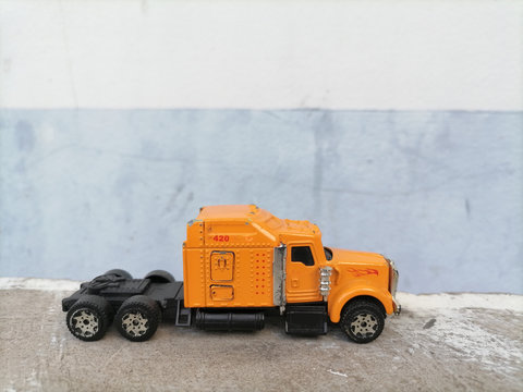 toy truck on the ground