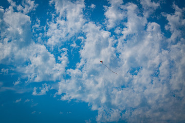 small kite flying in the sky