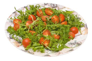 Salad with tomato and rucola