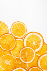 Dried orange slices background