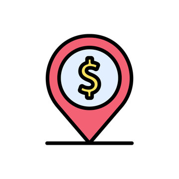 Placeholder, dollar icon. Simple color with outline vector elements of economy icons for ui and ux, website or mobile application