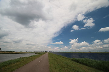 Rowing lane in the Eendragtspolder as water storage for Rotterdam.