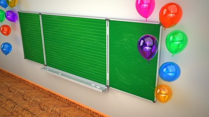 School Green Chalk Board Balloons