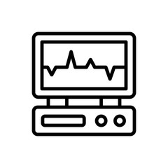 Electrocardiogram old icon. Simple line, outline vector elements of nursing home icons for ui and ux, website or mobile application