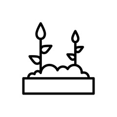 Gardening Retirement home icon. Simple line, outline vector elements of nursing home icons for ui and ux, website or mobile application