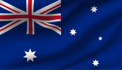 Waving flag of the Australia. Waving Australia flag