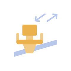 Stairs old people icon. Simple color vector elements of nursing home icons for ui and ux, website or mobile application