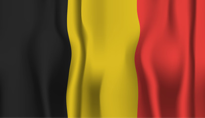 Waving flag of the Belgium. Waving Belgium flag