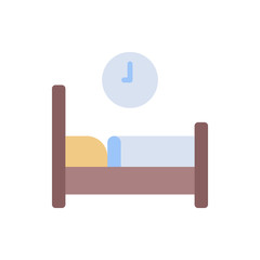 Bed retirement home icon. Simple color vector elements of nursing home icons for ui and ux, website or mobile application