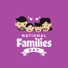 National Families Day Vector Design Illustration For Celebrate Moment