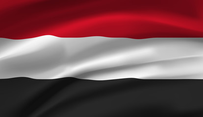 Fototapeta na wymiar Waving flag of the Egypt. Waving Egypt flag
