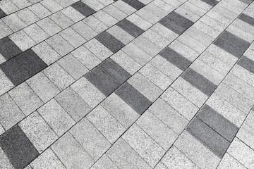 Cobbled road structure, random pattern