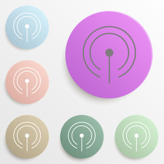 Antenna Wifi badge color set. Simple glyph, flat vector of web icons for ui and ux, website or mobile application