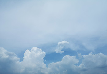 Cirrocumulus white clouds in the blue sky natural background beautiful nature space for write
