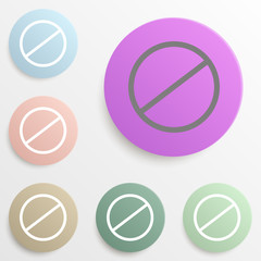 restricted, vector design site badge color set. Simple glyph, flat vector of web icons for ui and ux, website or mobile application