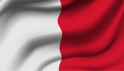 Waving flag of the Malta. Waving Malta flag