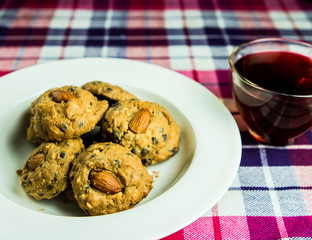 cookies with a cup of tea, in studio  Chiangmai  Thailand