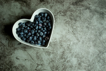Blauheeren, Heidelbeeren in Schale