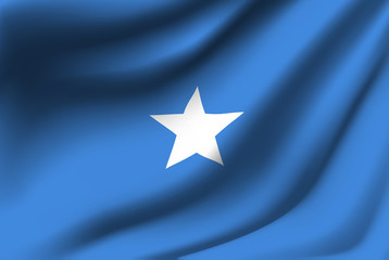 Waving flag of the Somalia. Waving Somalia flag