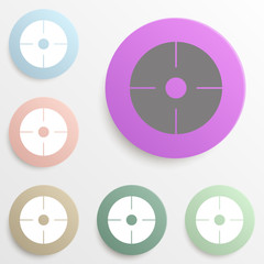 retro vinyl record badge color set. Simple glyph, flat vector of web icons for ui and ux, website or mobile application