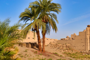 Fototapeta na wymiar The ruins of ancient Karnak temple in Luxor, Egypt