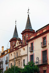 Fototapeta na wymiar Street view of downtown in Seville city, Spain