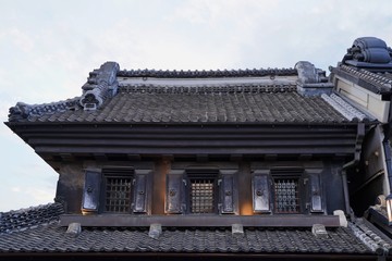Old Japanese style architecture at Koedo Kawagoe, Saitama, Japan. Koedo Kawagoe is popular sightseeing spot that remains old japanese style architectures.