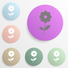 Fototapeta na wymiar flower badge color set. Simple glyph, flat vector of web icons for ui and ux, website or mobile application