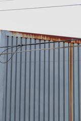 Fototapeta premium Rusted corrugated metal wall