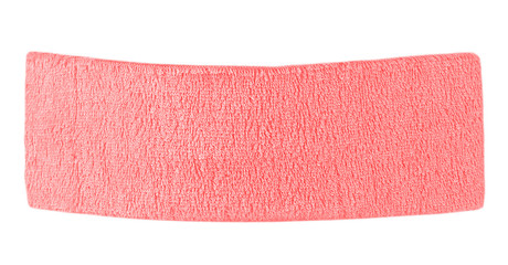 Pink training headband isolated on a white background. Sport headband.