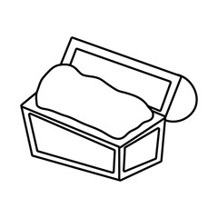 treasure chest with gold line style icon