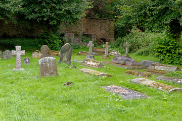 Graveyard on the church yard in Burford - Oxfordshire UK