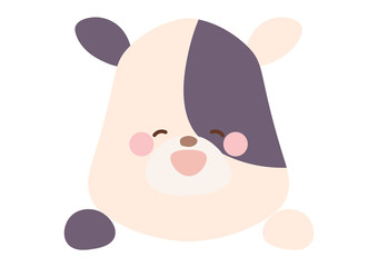 笑顔の牛のイラスト