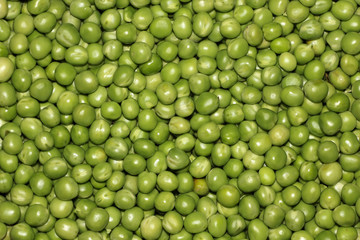 Macro photo green frozen peas. Stock photo food vegetable frozen peas.