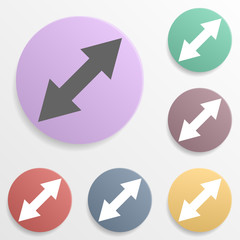 Arrow, size badge color set icon. Simple glyph, flat vector of arrows icons for ui and ux, website or mobile application
