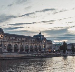Sunset Paris, by the Seine river