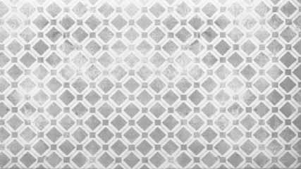 Seamless light grunge gray grey white cement stone concrete paper textile tile wallpaper texture background, with hexagonal hexagon diamond / rhombus / lozenge shape pattern print