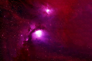 Red space nebula. Elements of this image were furnished by NASA.