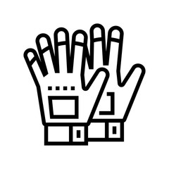 sport gloves line icon vector. sport gloves sign. isolated contour symbol black illustration